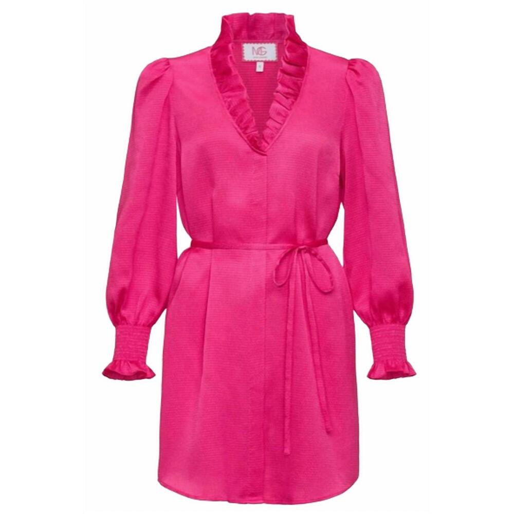NEW MARY GEORGE women's harper mini dress in beetroot purple